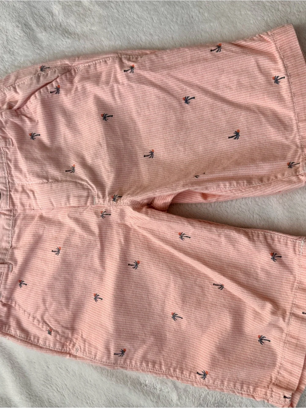 The Children's Place Green & Pink Palm-Accent Kids Shorts Set M, Sz 8